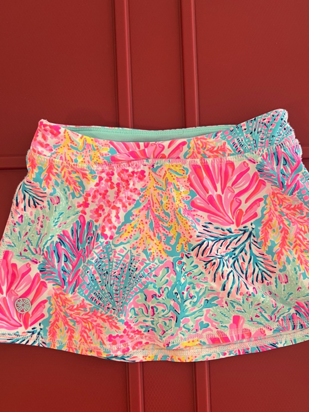 Lilly Pulitzer Pink & Aqua Printed Skort size 4-5